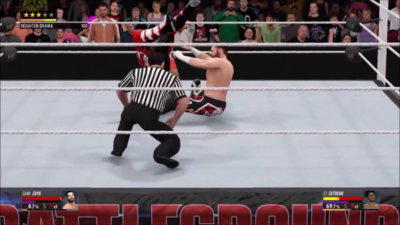 WWE2K16 MyCareer pt295: CJ Extreme vs Sami Zayn Highlights (100 Subscribers Special)