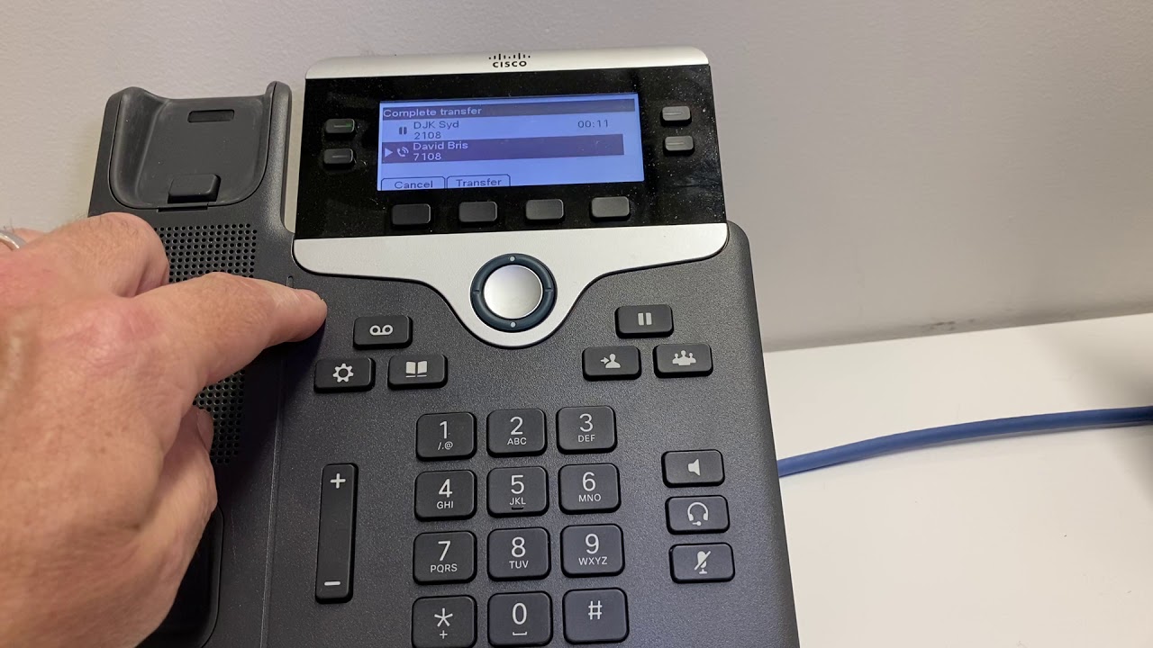 transfer a call on a cisco phone