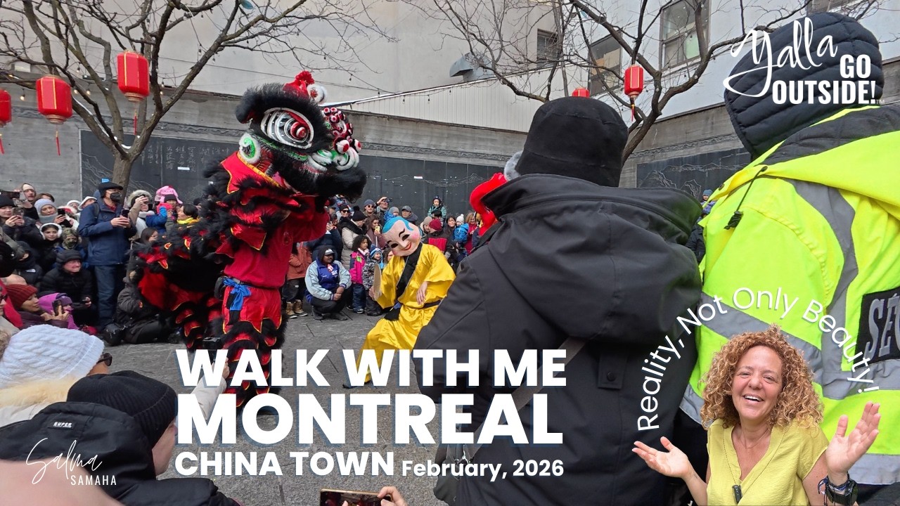 Walk With Me Around Around Montreal China Town in February 2026 non-edited video
