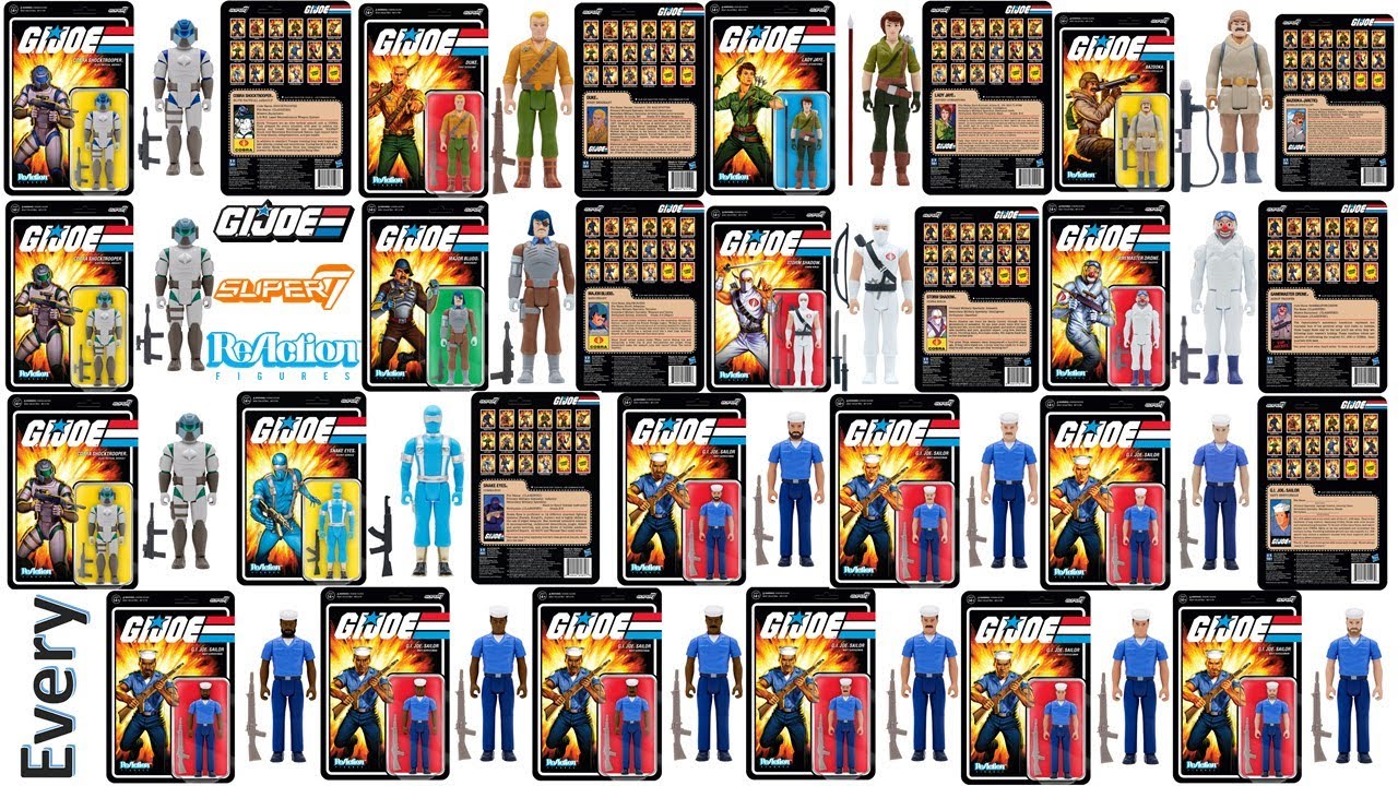 **see newer video** Every Super7 G.I. Joe ReAction Action Figure Comparison List