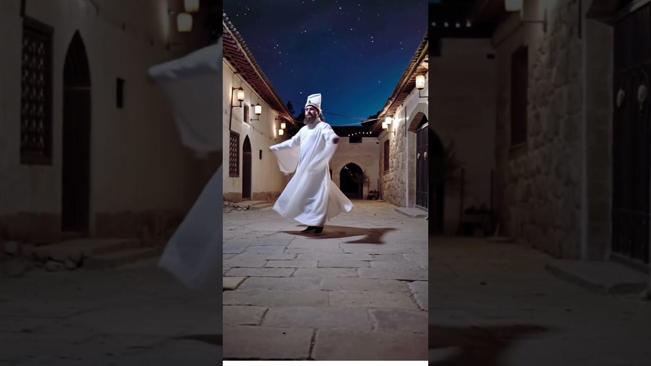 &ldquo;Whirling Dervish in the Silent Night &mdash; A Visual Meditation 🌙🕊️&rdquo;