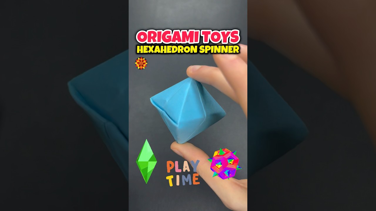 Origami Easy Paper Fidget Toys Spinner Craft Tutorial #papertoy #origami #origamicraft #shorts
