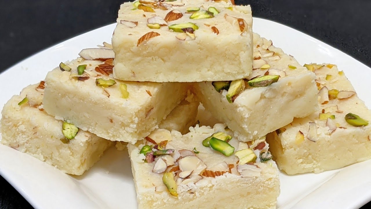 न मावा न चाशनी न घंटों की मेहनत सिर्फ 3 चीजों से बनाये टेस्टी बर्फी | Easy Barfi Recipe | Diwali.