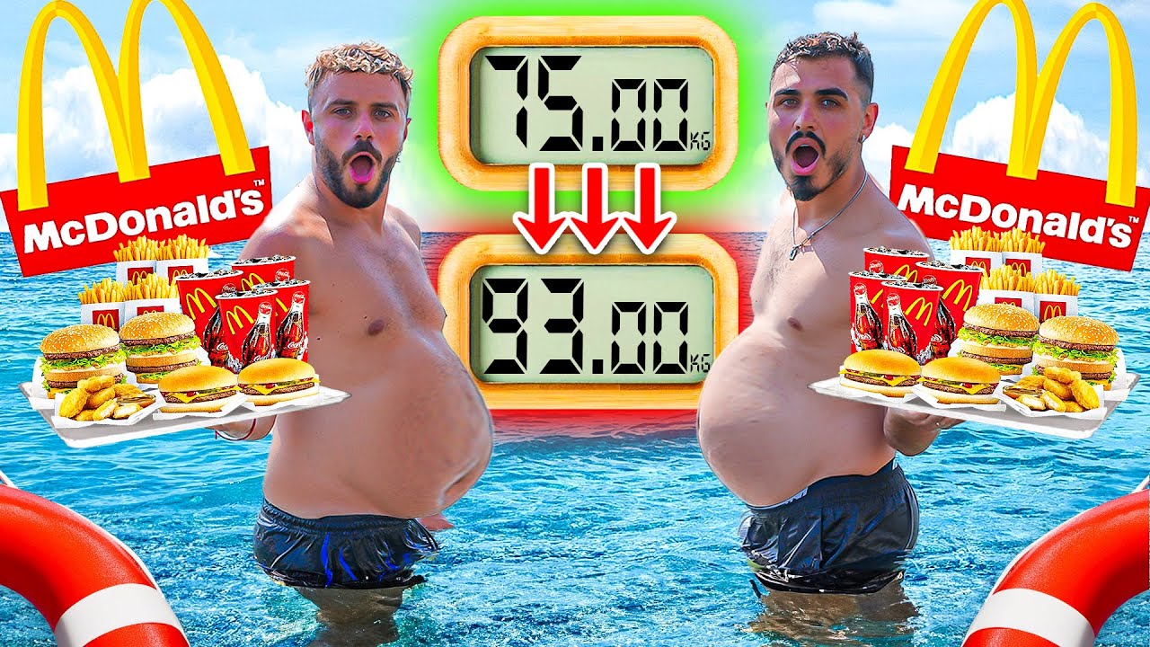 🍔🍟 CHI INGRASSA DI PIU' CON IL McDONALDS al MARE?! 🌊
