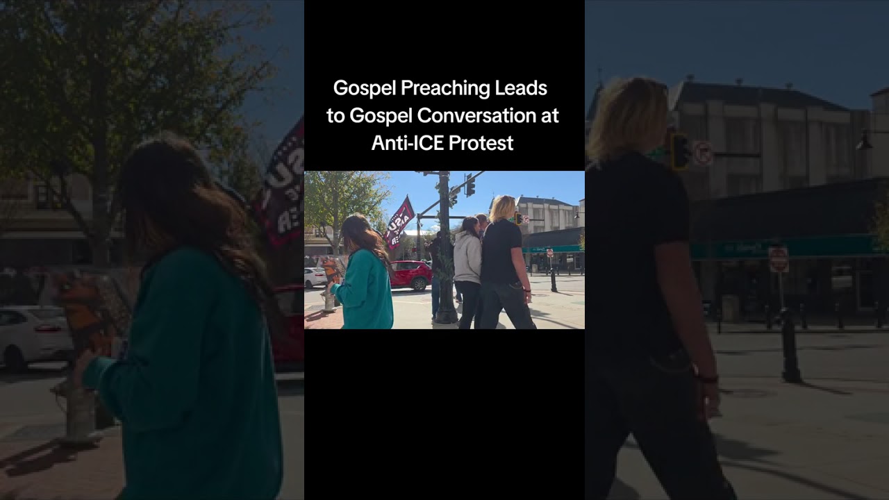 Gospel Preaching Leads to Gospel Conversations at Athens ICE Protest 