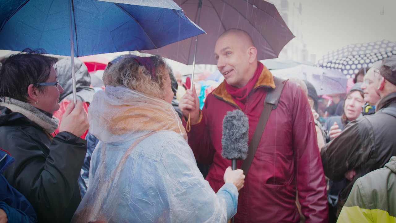 Boeddhisten bij de klimaatmars