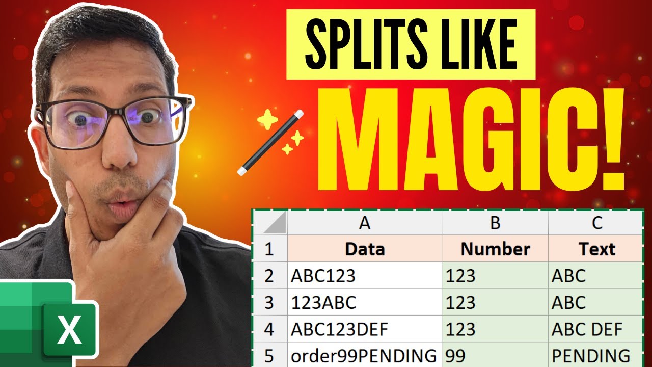 EASIEST Way (Ever) to Separate Numbers and Text in Excel
