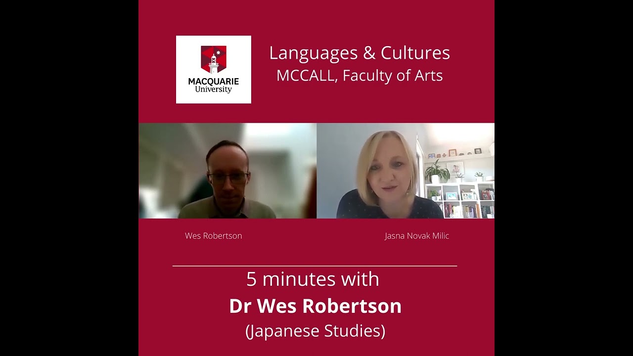 '5 ᴍɪɴᴜᴛᴇs ᴡɪᴛʜ L&C sᴛᴀғғ': 𝗗𝗿 𝗪𝗲𝘀 𝗥𝗼𝗯𝗲𝗿𝘁𝘀𝗼𝗻 (Japanese Studies)