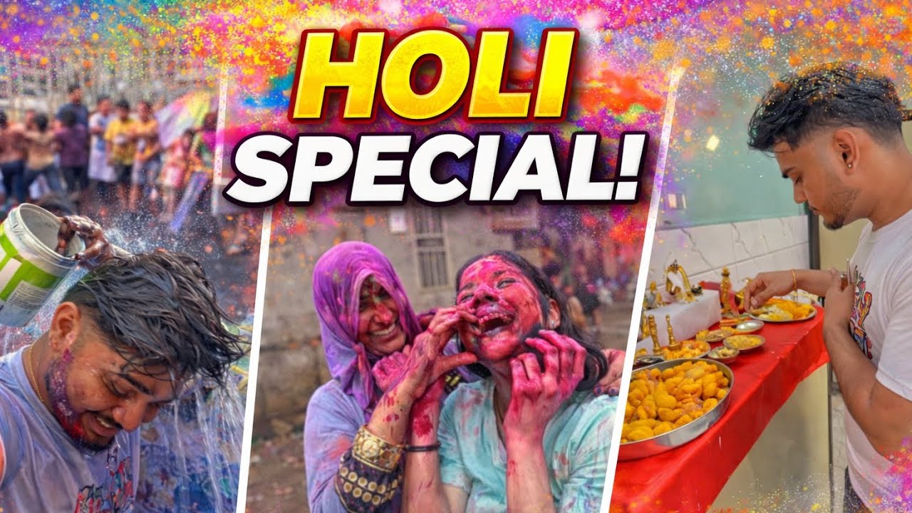 Kyon kheli ek din mein do baar holi😳| Holi celebrations 2026