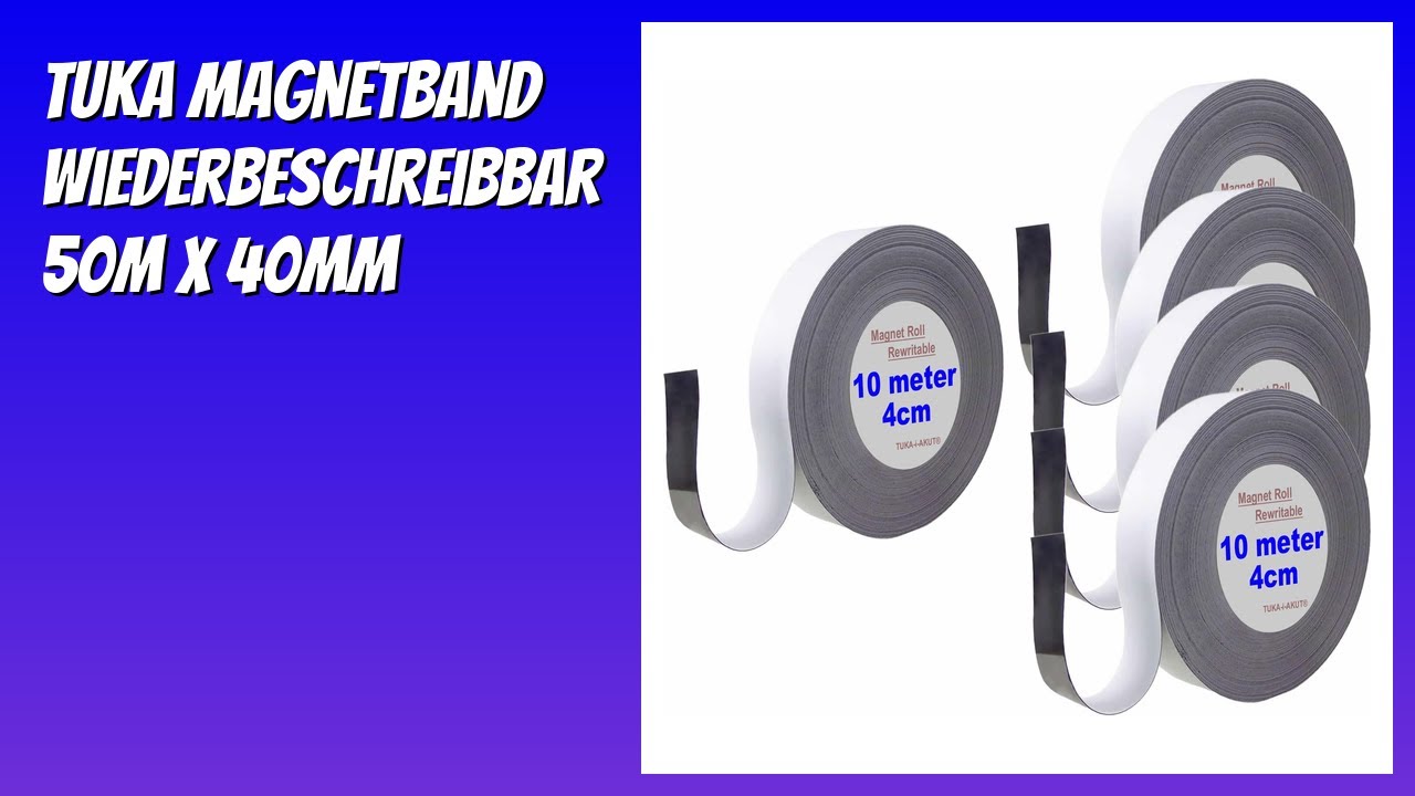 BEWERTUNG (2026): TUKA Magnetband Wiederbeschreibbar 50m x 40mm. Infos
