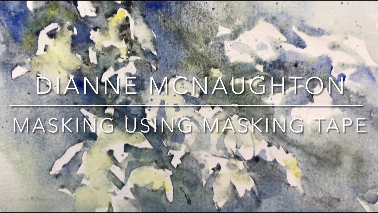 Loose Watercolour Painting Tutorial, Masking with Masking Tape