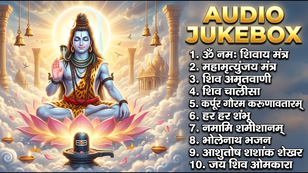 स्पेशल शिव भजन | ॐ नम: शिवाय, कर्पुर गौरम करुणावतारम, आशुतोष शशांक शेखर, शिव अमृतवाणी व शिव चालीसा