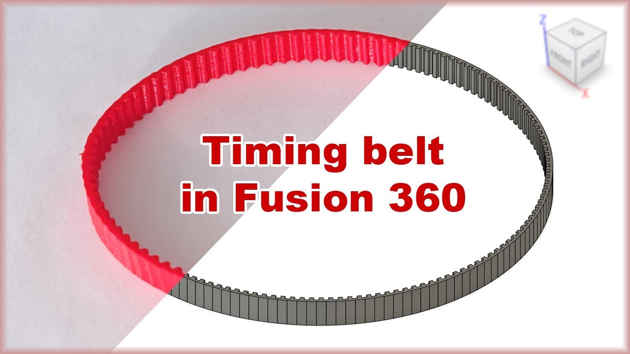 Designing a timing belt in Fusion 360 optimized for 3D printing