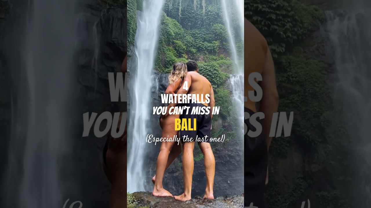 4 of the BEST waterfalls Bali that you CANNOT miss in Bali! #shorts #bali #waterfall
