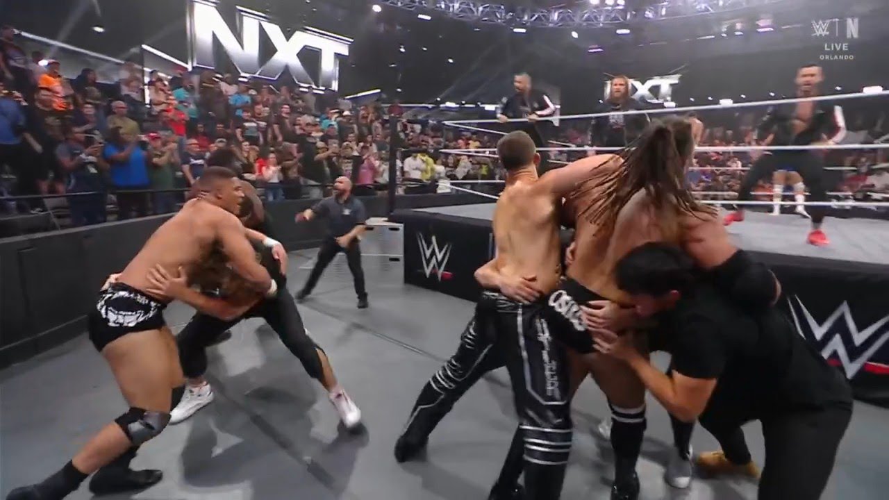 TNA's The System joins Joe Hendry & Mike Santana defending TNA by taking down Dark State