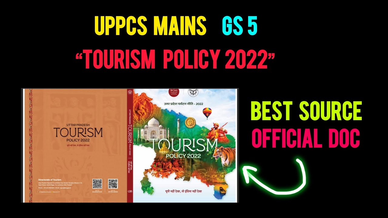 UPPCS GS 5 - TOURISM POLICY 2022 ( Complete) #uppcs #mains #tourism 