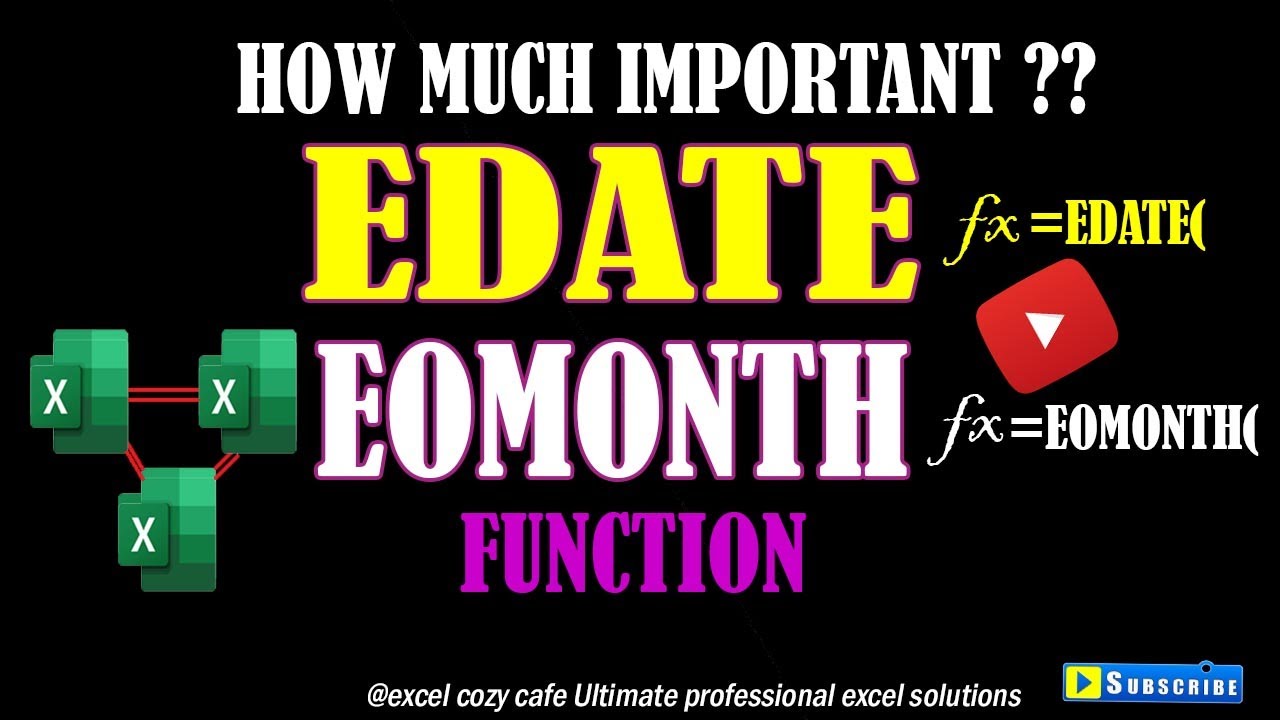 EDATE and EOMONTH Excel functions convenient example
