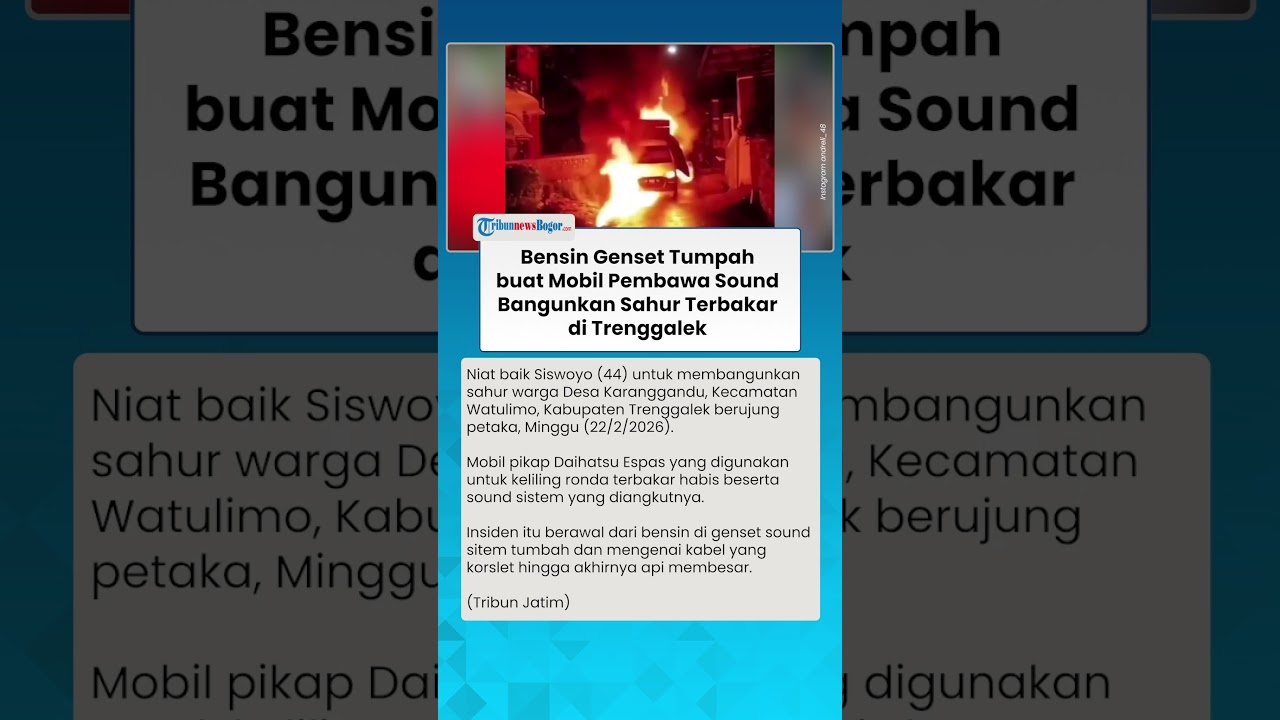 NIAT BAIK BANGUNKAN SAHUR BERUJUNG PETAKA! Mobil Sound Sistem Terbakar akibat Bensin Tumpah