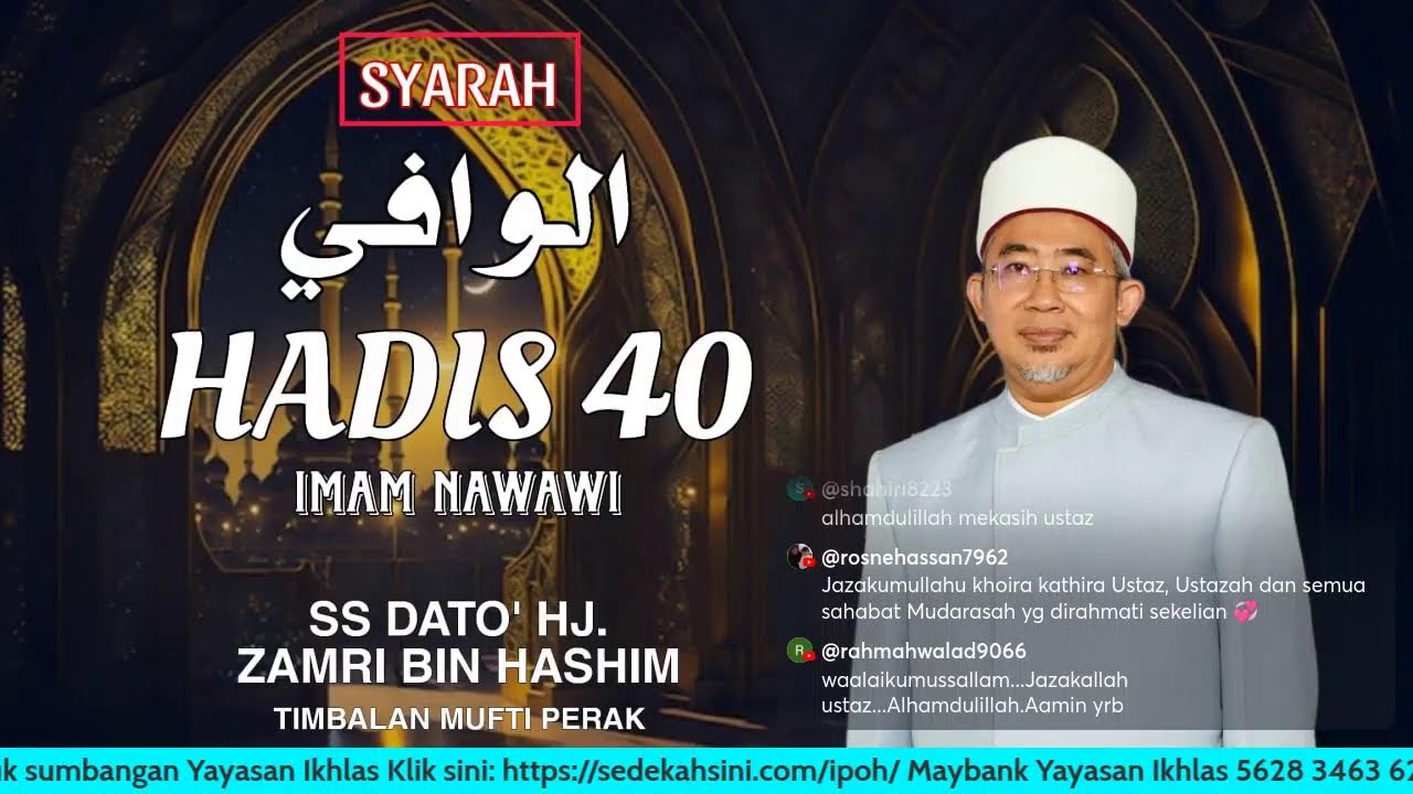FAEDAH MALAIKAT BERSAMA KITA (HADITH 36)   MUDARASAH KITAB AL WAFI SIRI 445  14/9/47 , 4/3/26