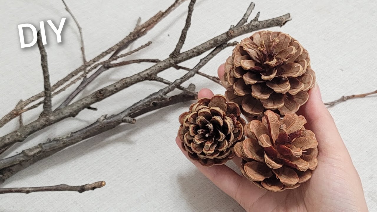 Так красиво ! Посмотрите, что я сделал из сосновой шишки и ветки дерева. DIY Переработка
