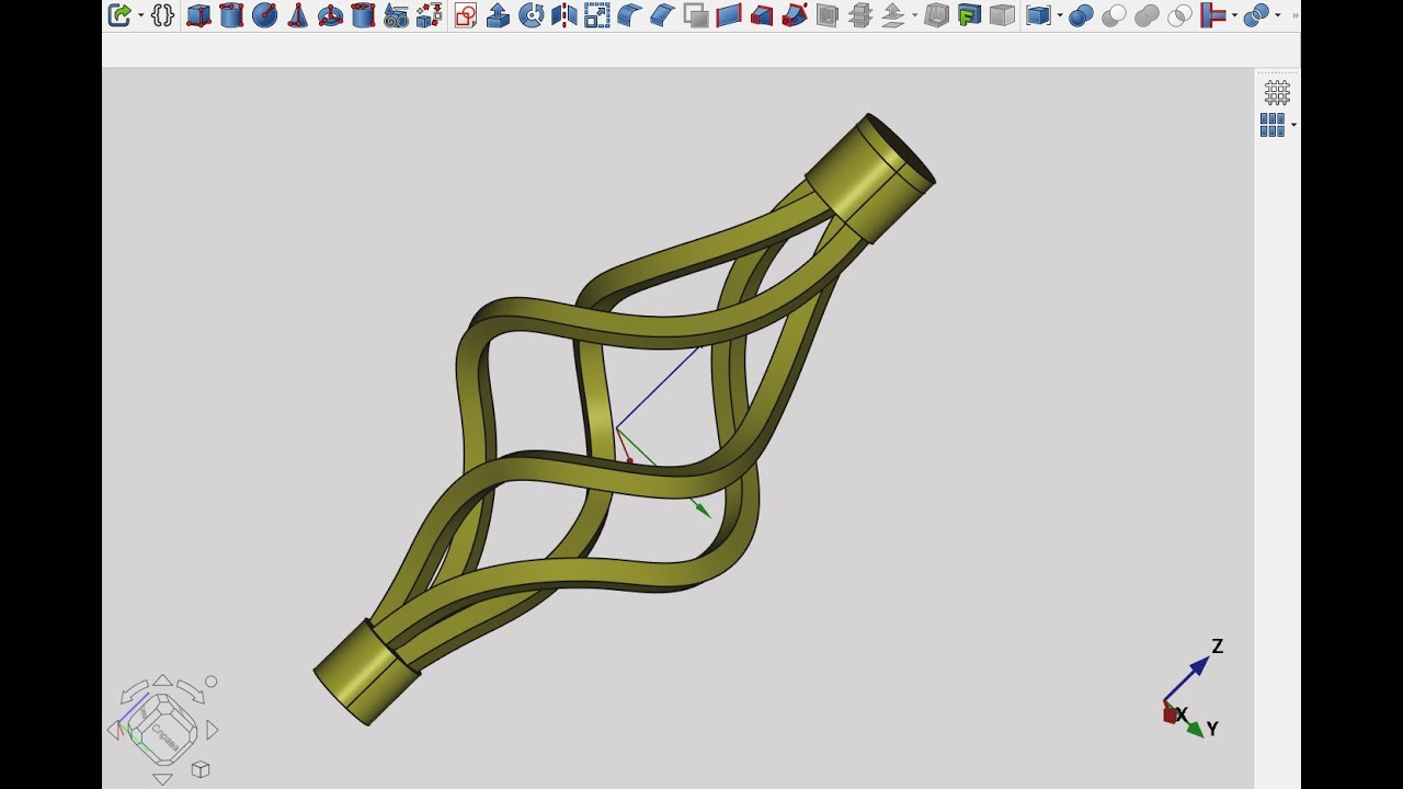 FreeCAD Часть 115. Пример создания модели. Кованая корзинка