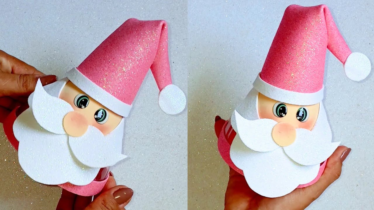 COMO FAZER UM PAPAI NOEL UTILIZANDO GARRAFA PET, PAPAI NOEL PRA DECORAÇÃO DE NATAL 