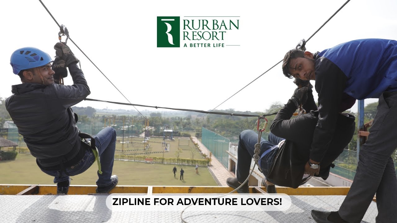 Zip lining Adventure Activities near Delhi NCR at Nature Resort - Rurban Resort