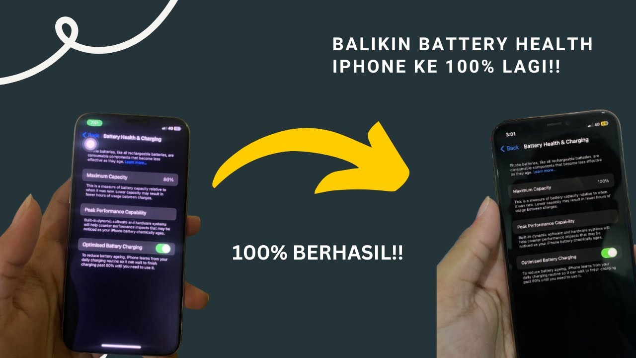 cara balikin battery health iphone ke 100% kembali