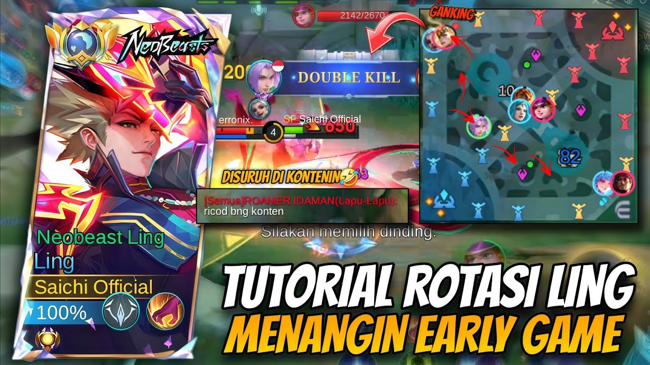 TUTORIAL ROTASI LING BIAR MENANGIN EARLY GAME !! Mobile Legends
