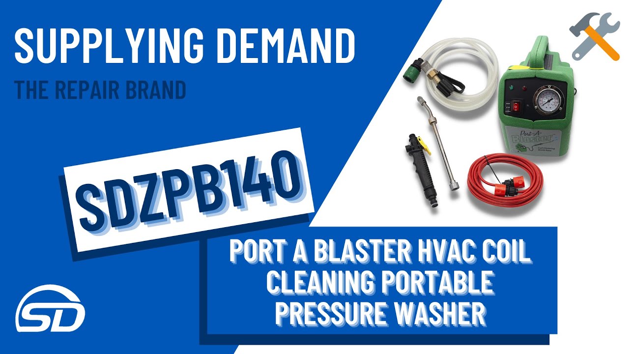 Supplying Demand ZPB140 Port A Blaster HVAC Coil Cleaning Portable Pressure Washer Demonstration
