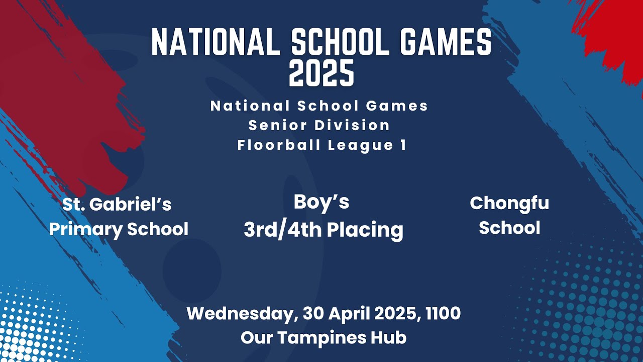 St Gabriel's Pri v Chongfu School | Floorball Senior Division Boys League 1 3/4 | NSG 2025