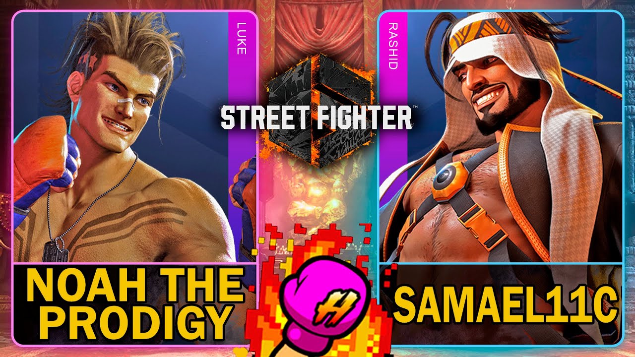 SF6 Samael11C (RASHID) VS Noah The Prodigy (LUKE)🥊Street Fighter 6🥊スト6🥊4K 60ᶠᵖˢ
