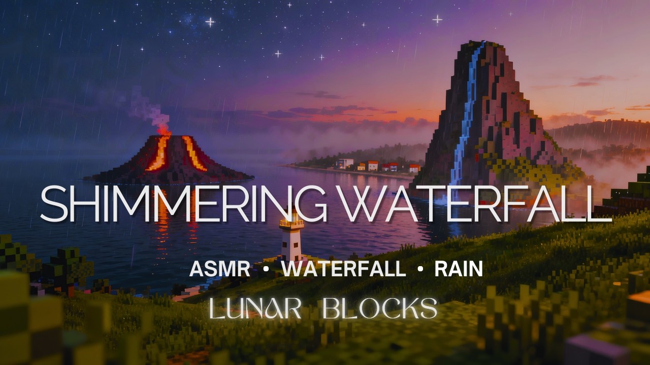 Minecraft Quiet Pink Sea Evening — Between Fire and Water (ASMR 30 min)
