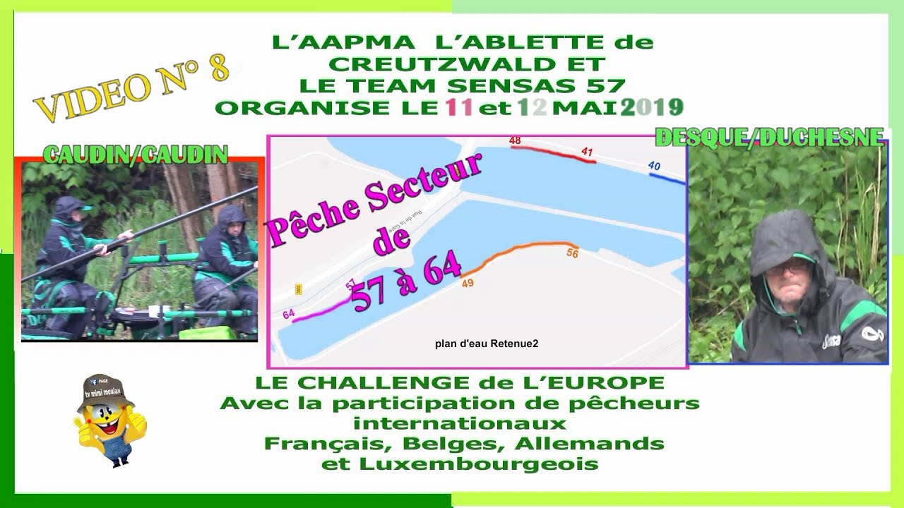 N°8 Pêche  retour  (57 à 64) challenge de l'Europe CREUTZWALD  2019