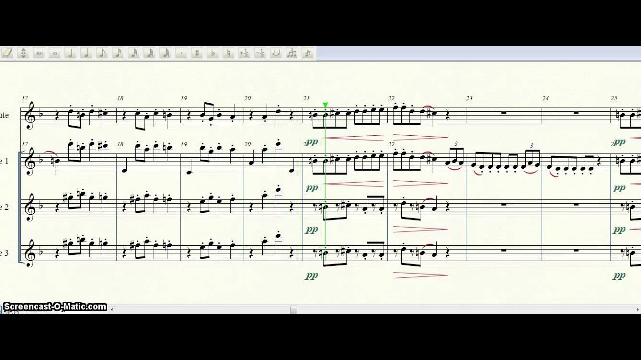 Dance of Sugar Plum Fairy flute trio SLOWER