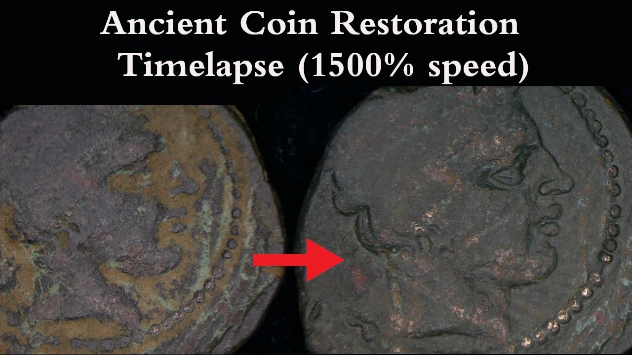 Cleaning an Ancient Coin [Timelapse] 1500% speed.