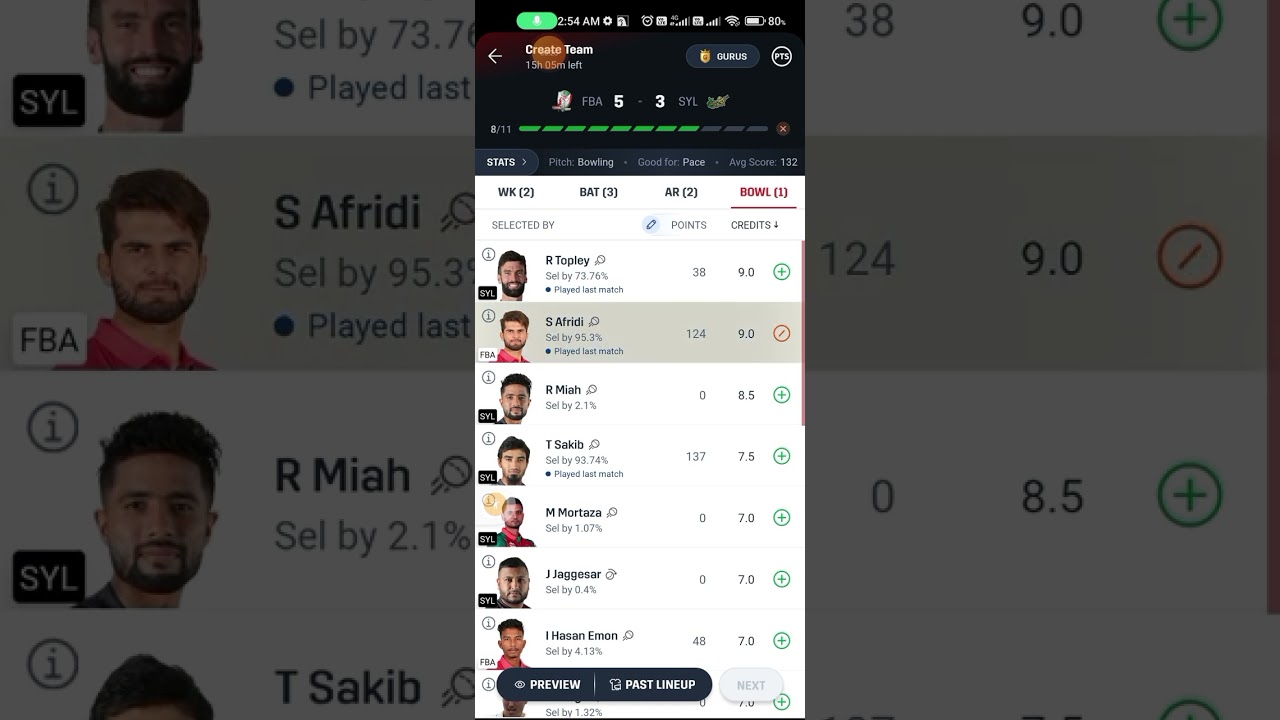 Fba vs syl dream11 prediction today