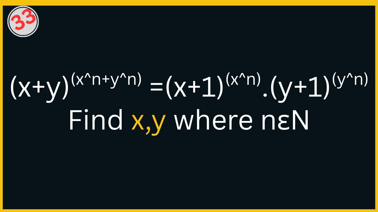 Finding values of x,y from a complex equation