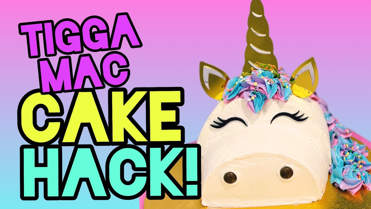 TIGGA MAC CAKE HACK! Unicorn cake made EASY