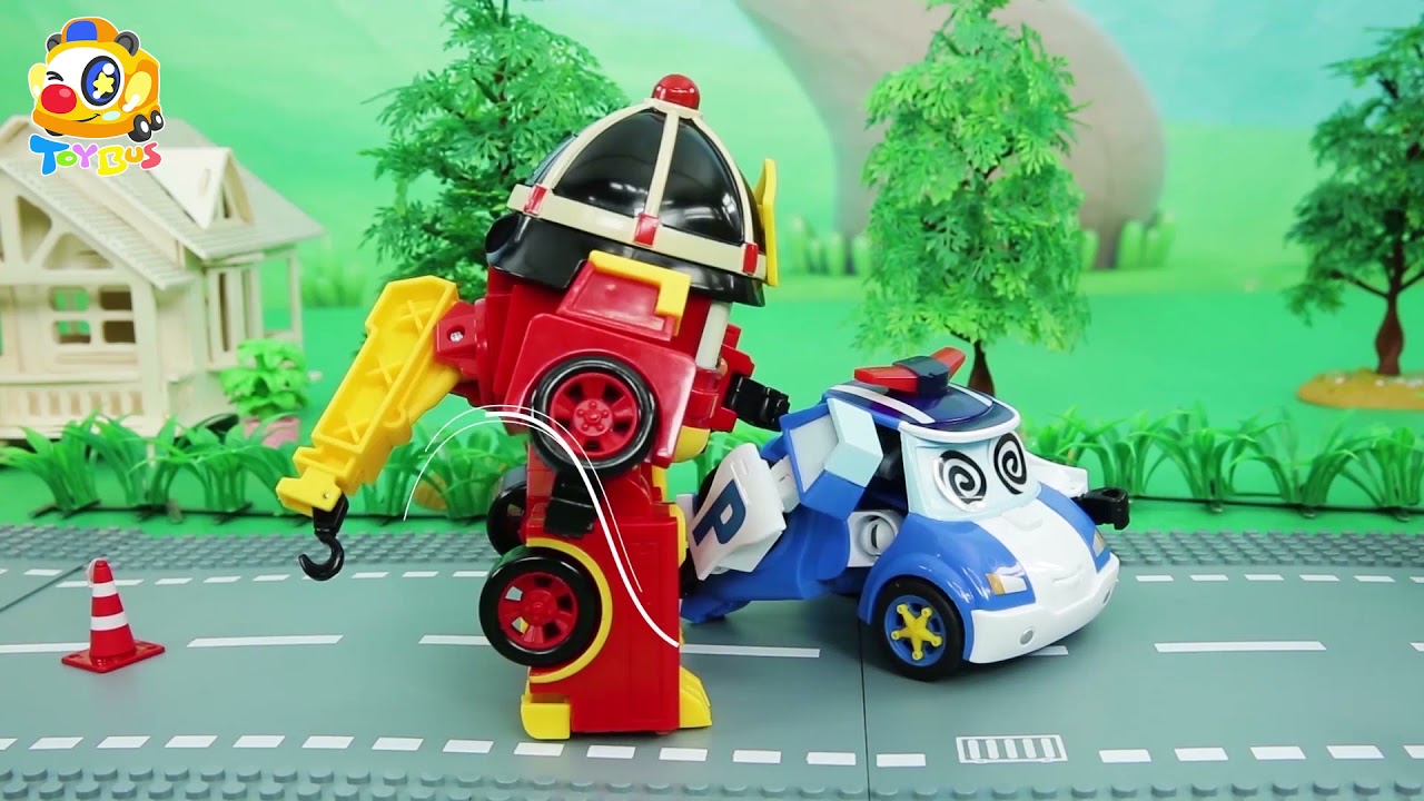 奇妙玩具故事🌟丨玩具巴士丨兒童玩具丨🚔Poli警車喝咖啡☕丨💫🚓波力救援小英雄暈倒啦 😵