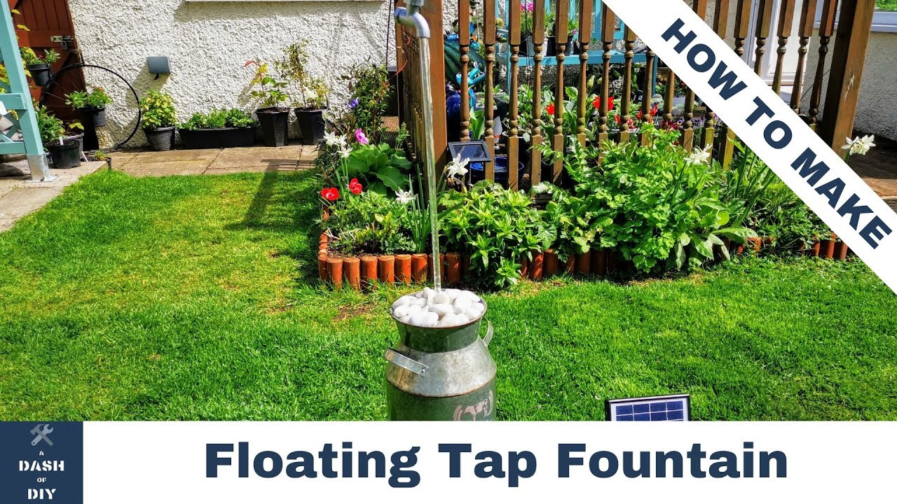 Solar Powered Floating Tap Water Fountain with LED Lights - How to Make