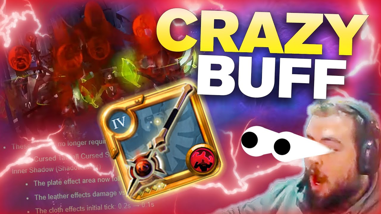 The Buff That Broke Albion Online? Shadowcaller new best cursed Staff? 6.4/8.3 Kill! - 1v4!