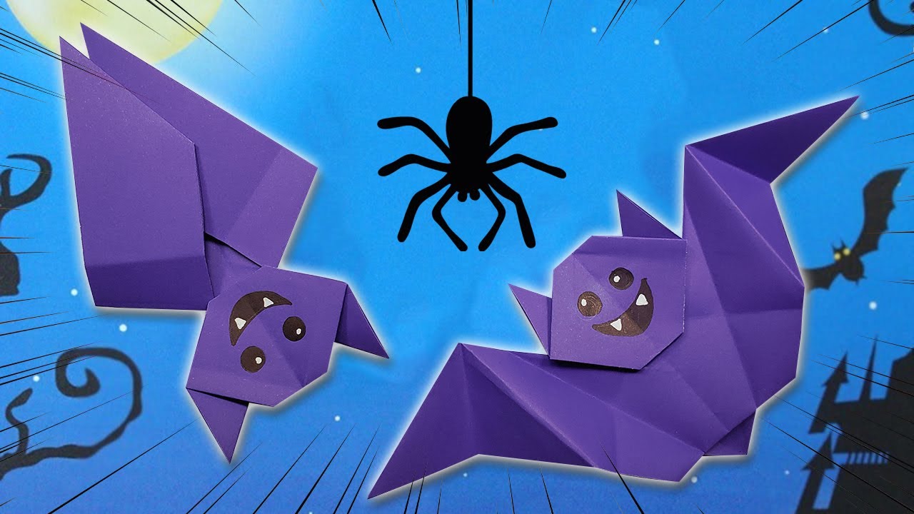 🦇 DIY MURCIÉLAGO DE PAPEL ORIGAMI PASO A PASO 🦇 PAPER BAT | HALLOWEEN CRAFT