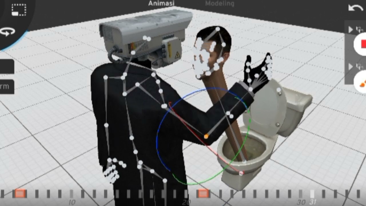 tutorial how to make toilet skibidi animation in (Prisma 3d legacy)