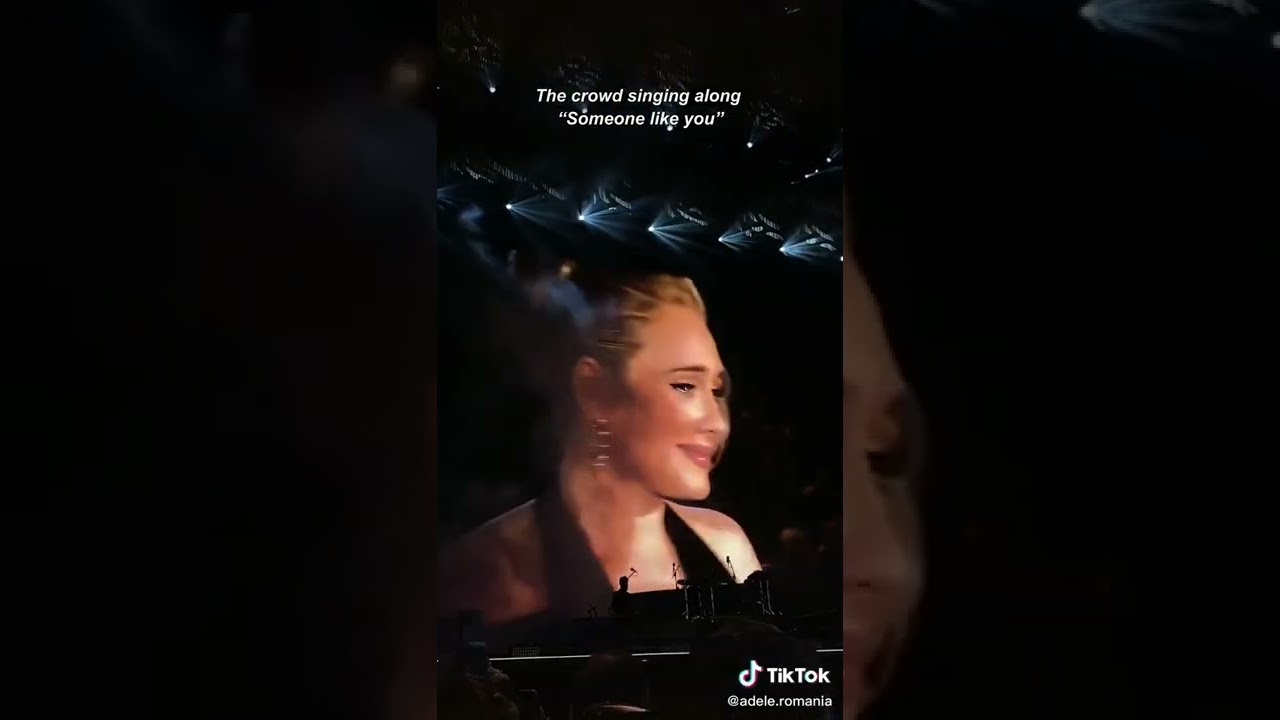 Adele getting emotional because of crowd singing someone like u