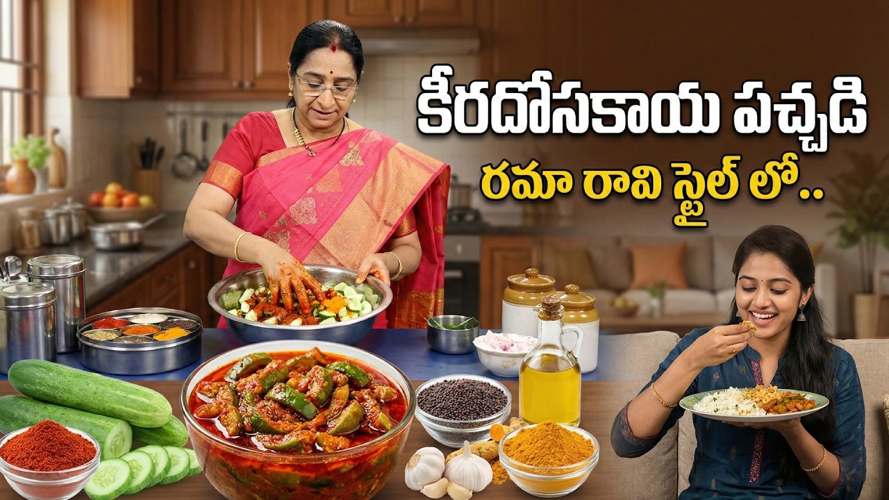 Village Style Dosakaya Pachadi | Tasty & Healthy Telugu Pachadi | Homemade by Ramaa Raavi