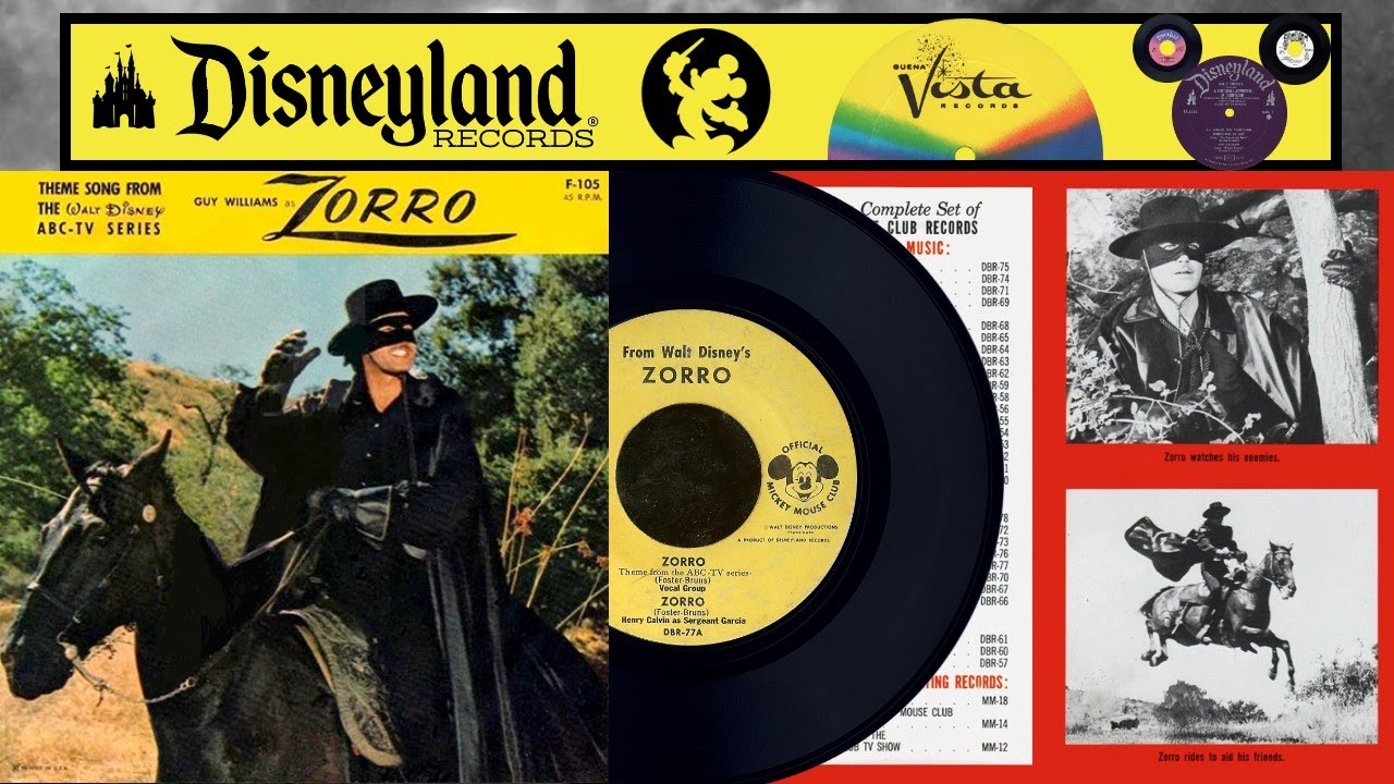 Walt Disney's ZORRO - TV Theme Song - Henry Calvin & The Mellomen
