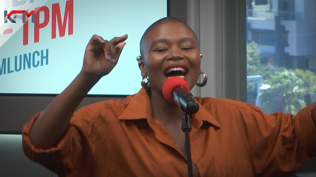 Zoe Modiga from The Voice live on KFM Lunch