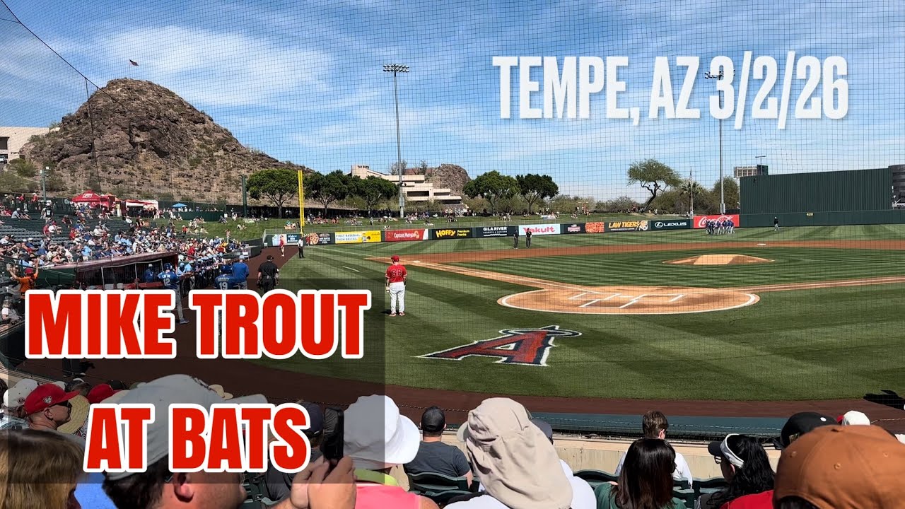 🔴⚾️Mike Trout At Bats Angels VS Royals Spring Training Baseball Game 3/2/2026⚾️🔴