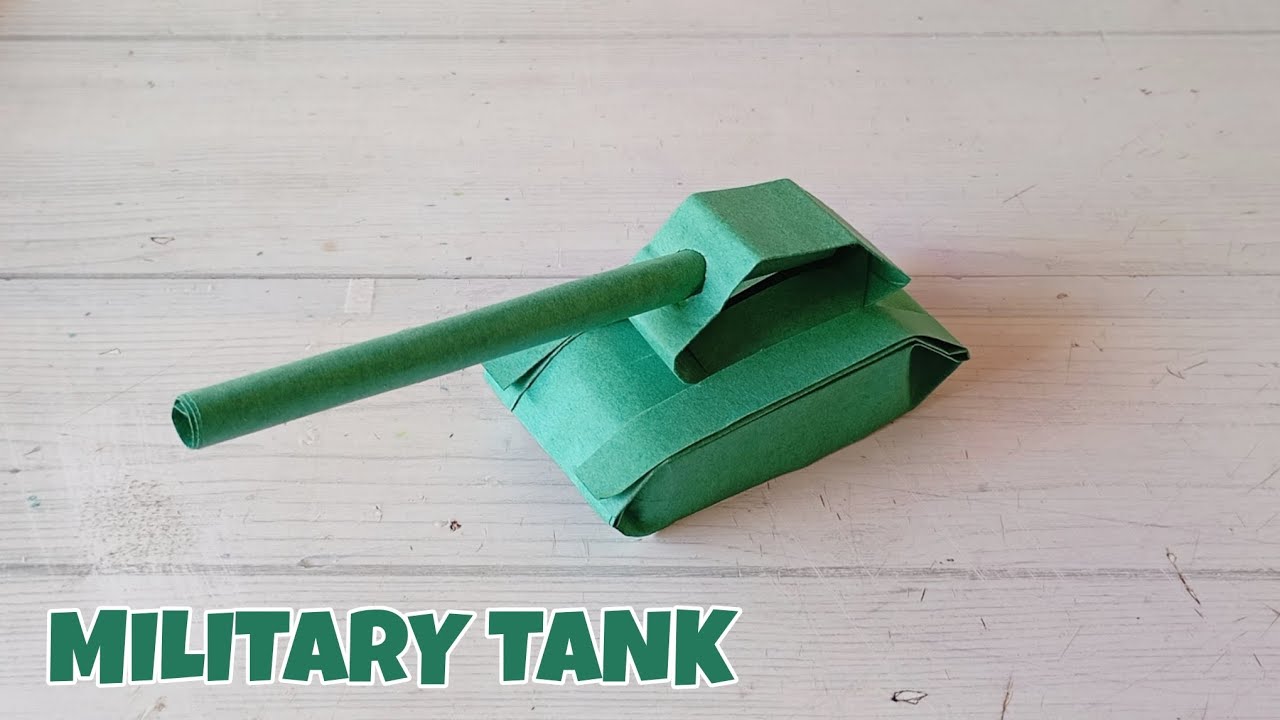 MILITARY TANK VEHICLE ORIGAMI TUTORIAL| HOW TO MAKE ARMY TANK CRAFT STEP BY STEP FOLDING| ARTCRAFTS